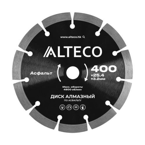 Диск алмазный по асфальту ALTECO 400x25.4x3.2 мм